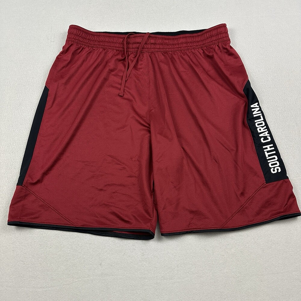 South Carolina Gamecocks Shorts Men 2XL Red Under Armour HeatGear NCAA XXL